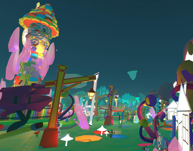 The path to Clocktower marketplace,