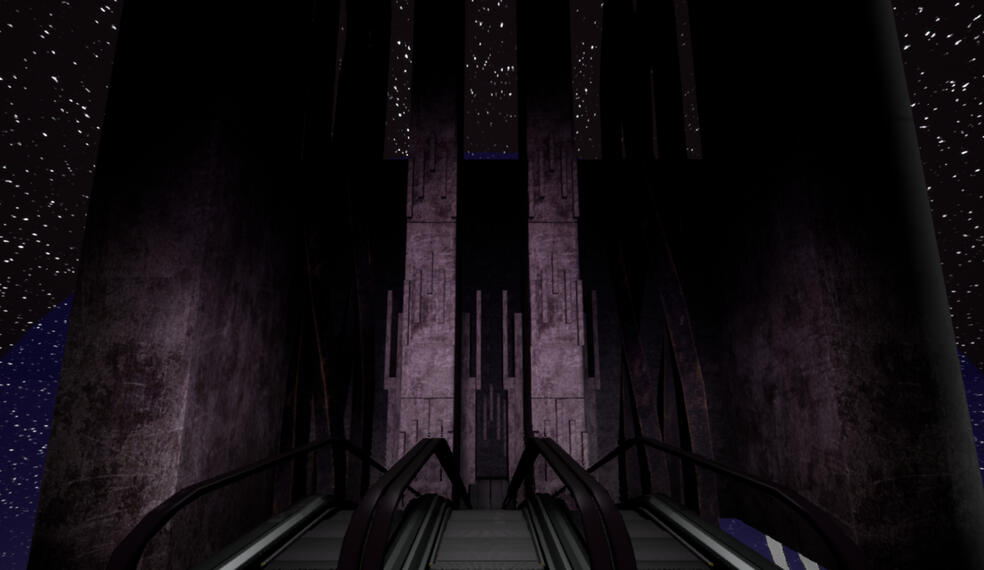 The facade to the cult&#39;s Sanctum, which I created in-engine.