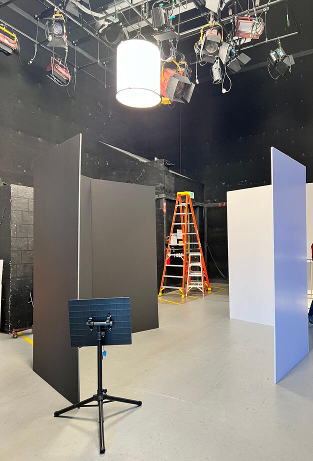 The foam core walls of the petition room.