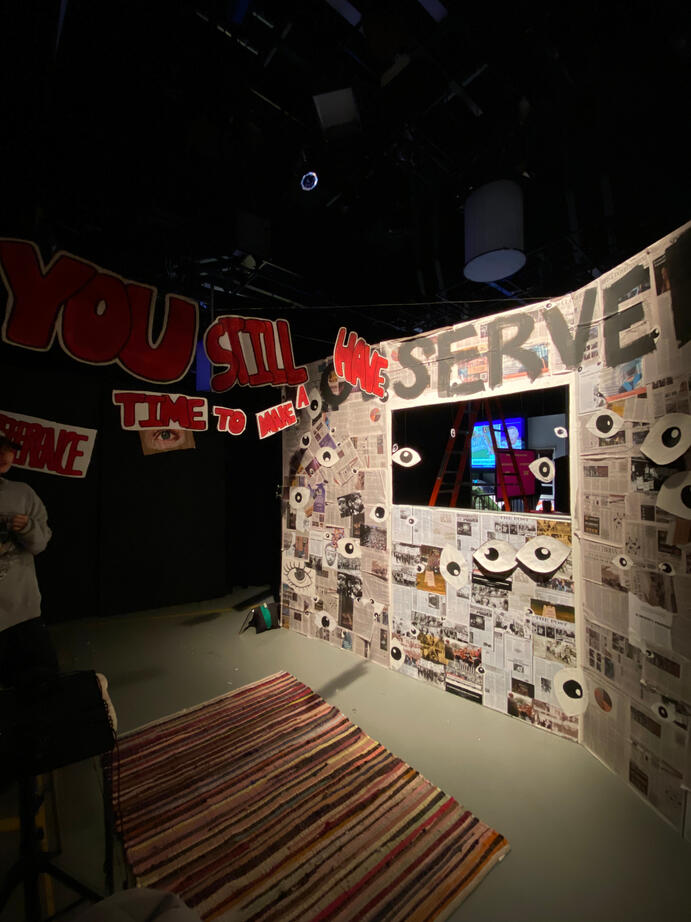 The inside of the Observer station.