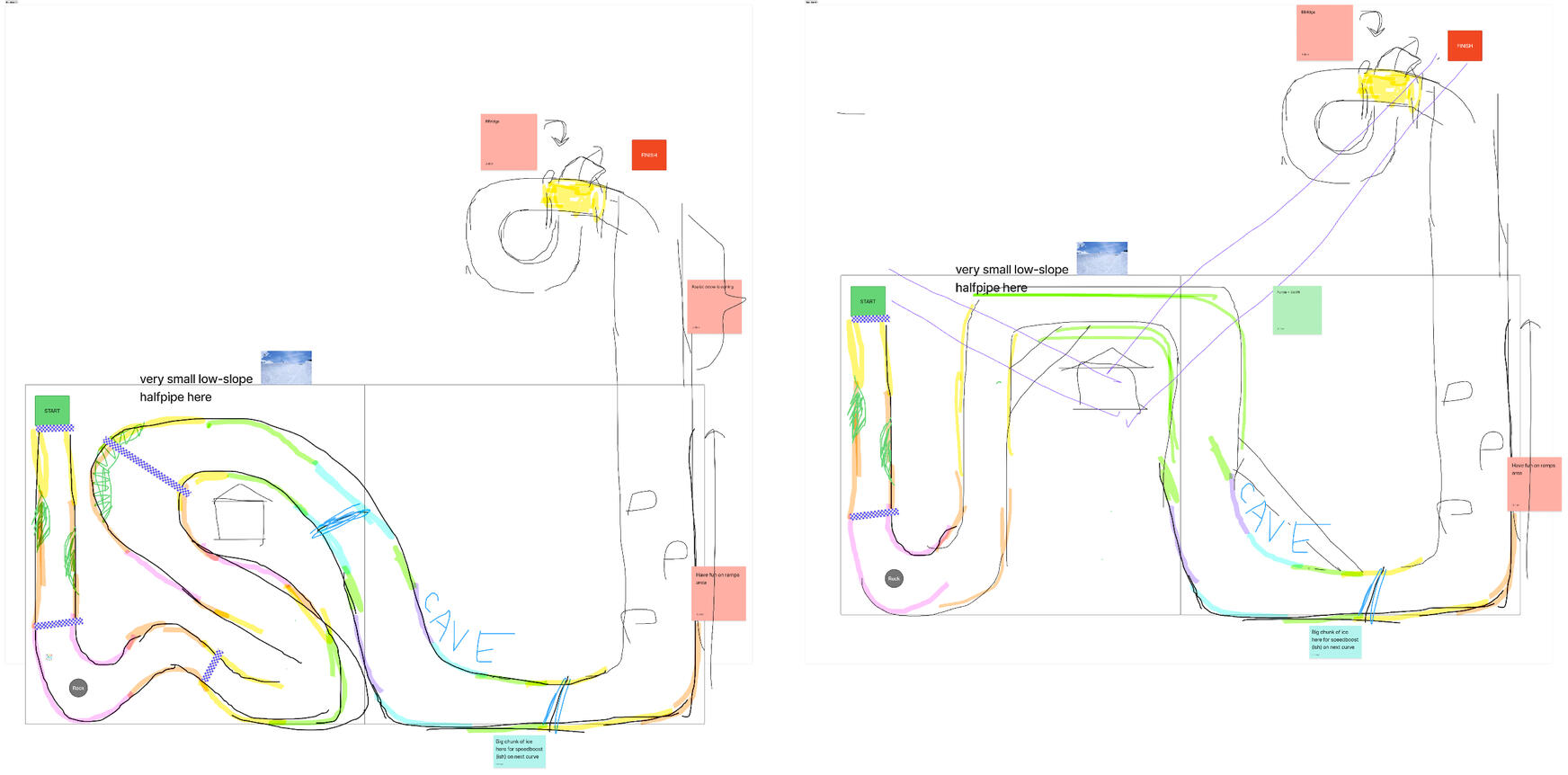 Iterations 3.5-4: editing the track to block out more distinct sections.